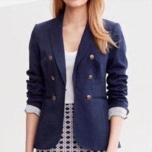Navy double-breasted blazer